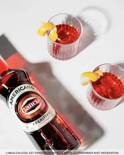 Gancia Americano servi en cocktail, photo produit